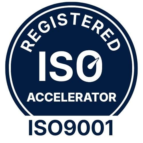 Blue White ISO9001 Only